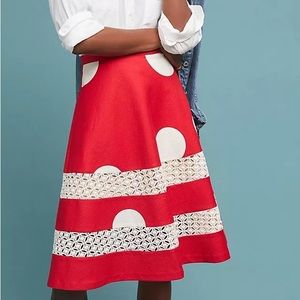 Anthropologie x Tracy Reese Polka Dot Lace Skirt